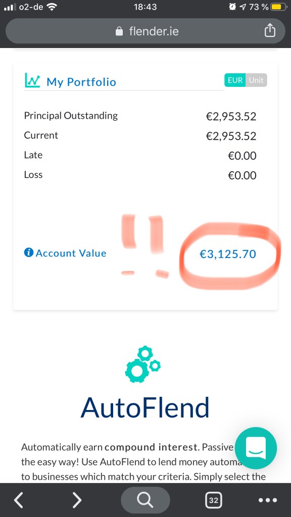 flender account balance